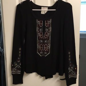 Free People embroidered thermal